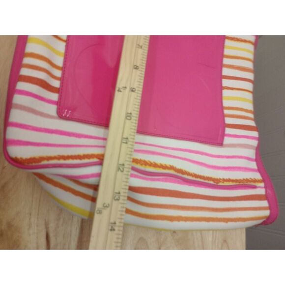 Liz Claiborne, large hand bag. Tote, with  wallet. Patent , canvas - Picture 8 of 10